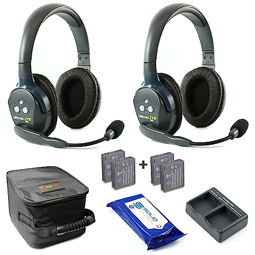 Solid Signal Eartec UL2D Ultralite Full Duplex Wireless Headset Communication Bundle