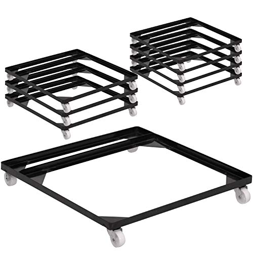 Flash Furniture 8 Pack HERCULES Series Steel Stack Chair with Dolly