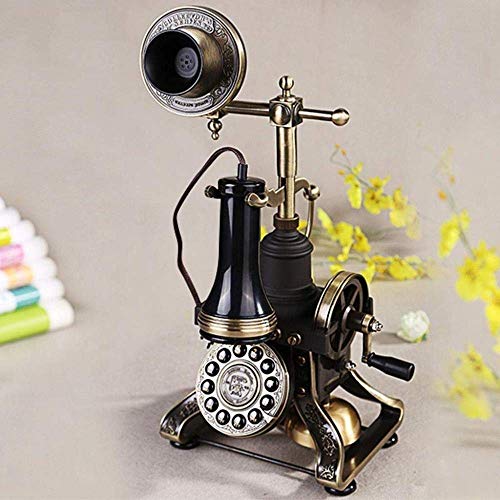 TEmkin Landline Telephone - Retro Rotary/Button Fixed Home Phone