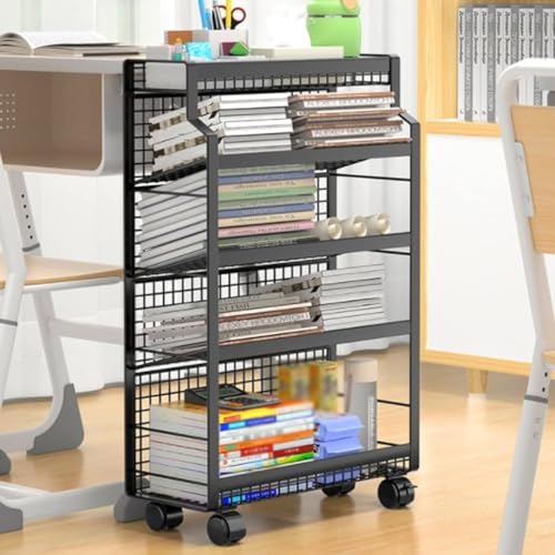 GaRcan Small Bookshelf with Wheels