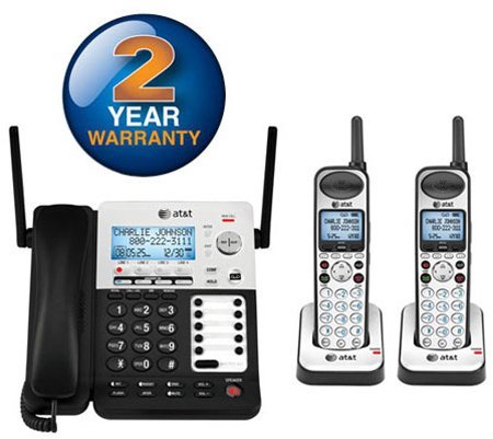 AT&T SB67138 SB67138 DECT 6.0 Phone/Answering System, 4 Line, 1 Corded/1 Cordless Handset