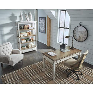 Signature Design by Ashley H743-34 Realyn Home Office Desk, White/Brown