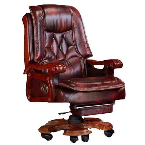 Kinnls Evan 2.0 Genuine Leather Massage Office Chair with Footrest