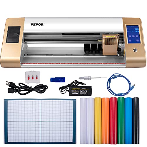 VEVOR Vinyl Cutter Machine, 18" Max Paper Feed Cutting Plotter with Camera Contour Cutting