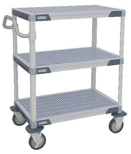 Intermetro Industries MetroMax Utility Cart, 3-Shelf, 26-5/16" W x 40-1/2" L x 40" H