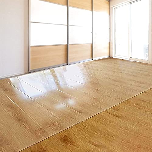 ZAQY Clear Floor Protector Mat for Hardwood Floor XL, Plastic Heavy Duty Office Chair Mat for Carpet - 120x420cm (3.9x14ft)