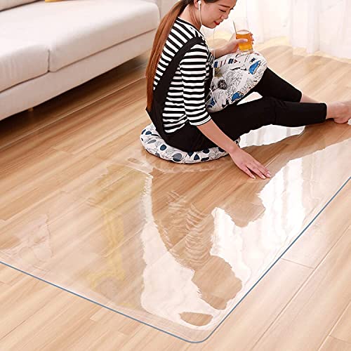 LLYB Hard-Floor Chair Mats - Crystal Clear Super Thin Plastic Floor Mat