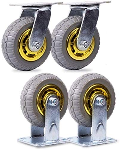 GUENZO Furniture Trolley Casters Set - 6 Inch Heavy Duty Braked Caster X 4