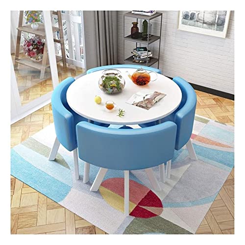 AkosOL Office Table and Chair Set - Business Coffee Table with 4 Chairs