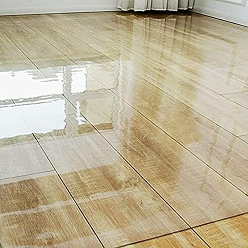 ZHOUHONG Desk Chair Mat 2mm PVC Non-Slip Transparent Floor Protector - Multiple Sizes