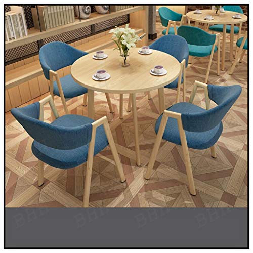 BHH-Table and Chair Sets Creative Leisure Table and Chair Set 4, Coffee Table Combination Home Kitchen Fast-Food Shop Dining Lounge Seat Office Reception Room Tea Shop Coffee Shop Bakery Dessert Shop Hotel