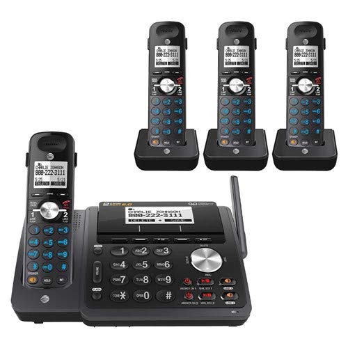 AT&T TL88102BK 2-Line Expandable Cordless Phone, 3 Handsets - Black