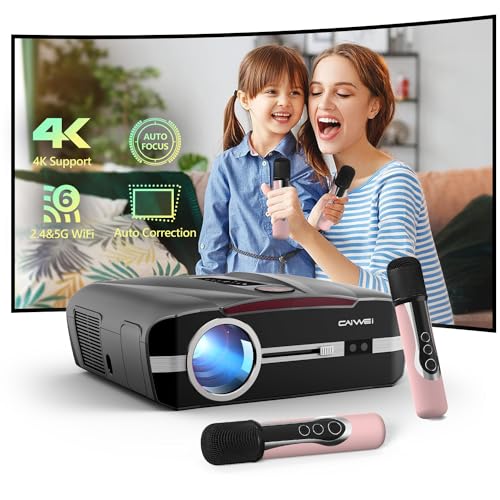 ZCGIOBN Smart WiFi6 4K Daylight Projector with Bluetooth 5.2, Android & Native 1080P - High Brightness Home Outdoor Video Gaming