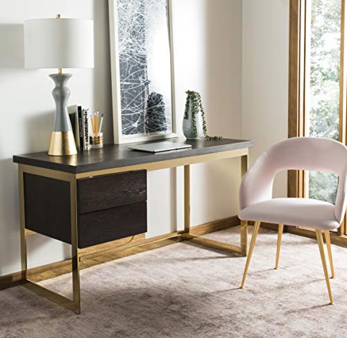 Safavieh KNT7056A Home Collection Leroux Oak Desk Gold
