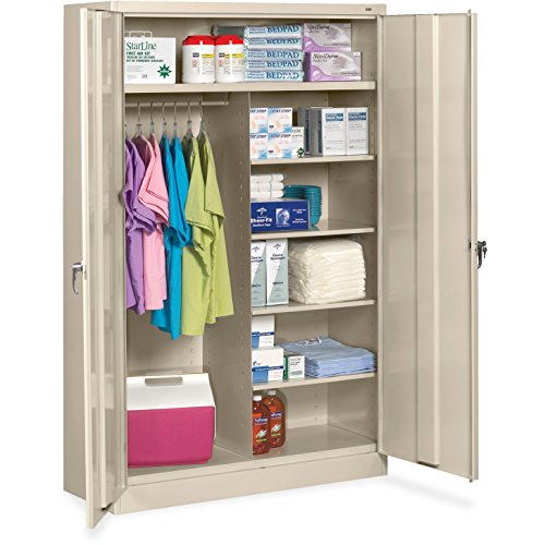 Tennsco J2478SUCPY Jumbo Combination Steel Storage Cabinet, 48w x 24d x 78h, Putty