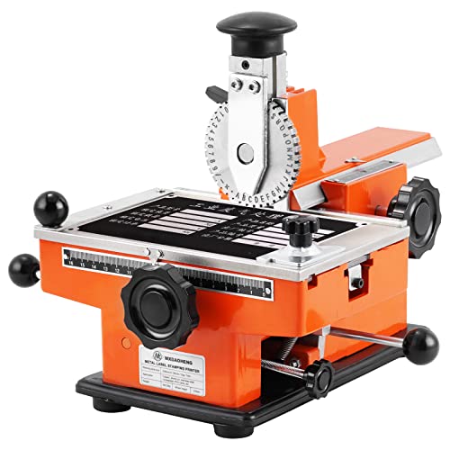 MXBAOHENG Manual Metal Label Stamping Printer Machine for Metal (No.4 Codeword Plate)