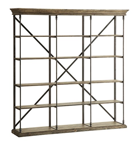 Treasure Trove Accents 17482 Corbin Large Bookcase Medium Brown