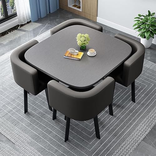 PIcube Office Reception Room Club Table and Chair Set for 4 - Conference Reception (Color: 40)