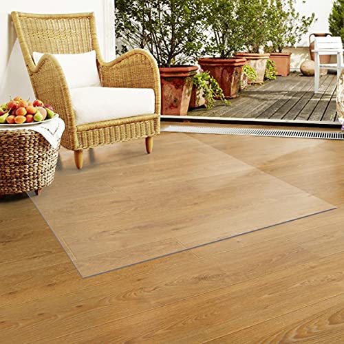 HAIZHEN Clear PVC Hard-Floor Chair Mat - Heavy Duty Office Protector