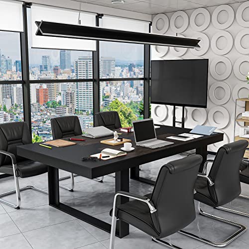 FAMAPY Modern Conference Table 7.2FT Rectangular for Office Meeting Room