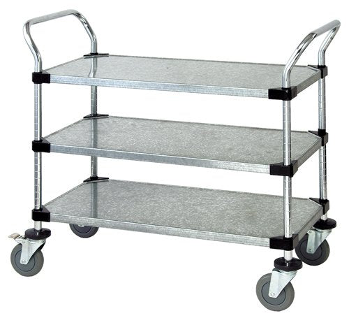Omega 3 Tier Heavy Duty Stainless Steel Utility Cart - 18"x48"x39
