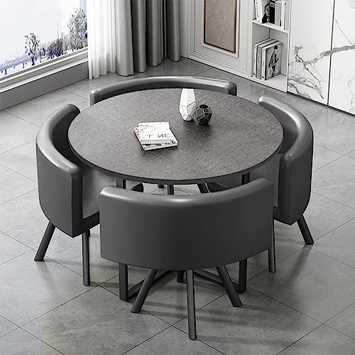 PUMPIE Office Reception Room Club Table and Chair Set - Gray