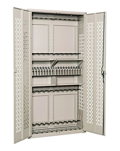 Datum Storage Argos Hinged Door Weapons Cabinet - Holds 24 Rifles & 20 Pistols - 84", Desert Sand