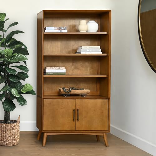 Abbyson Living Retro Mid-Century Bookcase, Light Brown