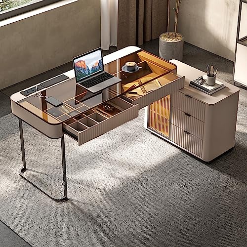 Lartis Telescopic Writing Desk with LED Lights and Storage