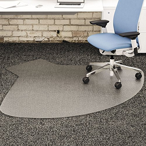 Deflecto SuperMat Chair Mat for Medium Pile Carpet, 60x66 w/Lip, Clear