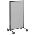 Global Industrial 24-1/4"W x 45" H Mobile Office Partition Panel, Gray