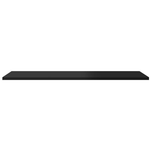 Favemtsl 8 Pcs Wall-Mounted Bookshelf Boards, 31.5 x 11.8 x 0.6 in Engineered Wood Storage Shelves, High Gloss Black Display Boards for Living Room, Kitchen, Home Office (Brackets Not Included)