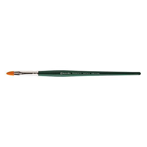 Escoda Barroco Series 1512 Artist Watercolor & Acrylic Paint Brush, Synthetic Gold Taklon Filament, Bright, Size 18
