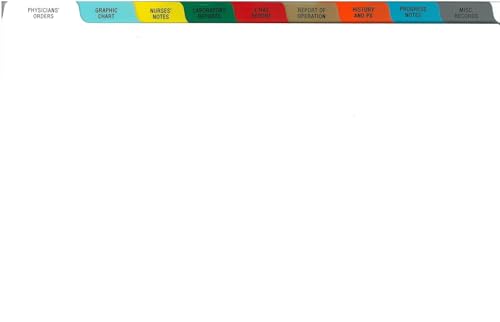Omnimed 220915 14 Tab Preprinted Poly Chart Dividers with Top Open
