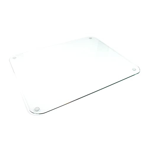 FloorTex FCDE2036G Desk Pad w/Silicone Feet, Tempered Glass, 36-Inch Wx20-Inch D, Clear
