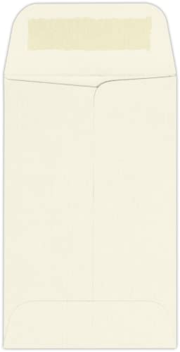 LUXPaper #1 Coin Envelopes | 2 1/4" x 3 1/2" | Natural Linen | 80lb. Text | 1,000 Qty