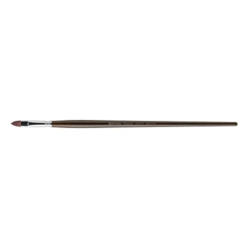 Escoda Primera Series 4160 Artist Oil and Acrylic Paint Brush, Synthetic Maroon Teijin Filament, Filbert, Size 22