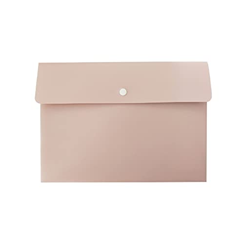 Filing Envelopes Colorful Document File Envelopes Folder Filing Envelopes Organizers for School Home Plastic Folders (Color : Pink)