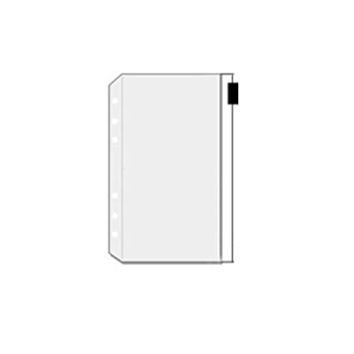 AEYSD-456 Filing Envelopes 5pcs A5 A6 A7 File Holder Standard Transparent PVC Loose Leaf Pouch with Self-Styled Zipper Filing Organizer Product Binder Plastic Folders (Color : A6)