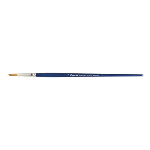 Escoda Chronos Series 3151 Artist Watercolor & Acrylic Paint Brush, Synthetic Toray Fiber & Red Sable Blend, Pointed Round, Size 10