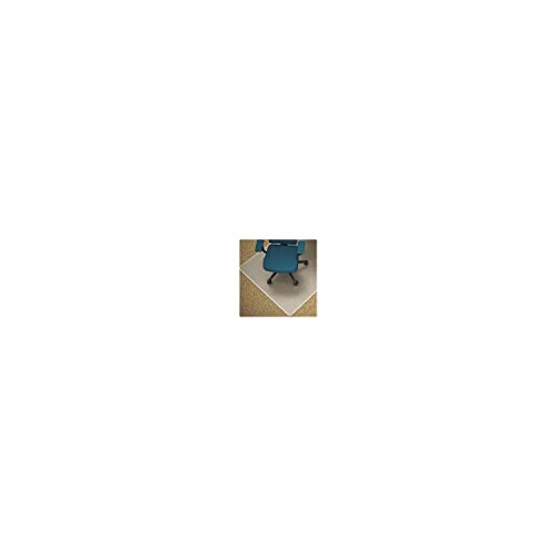 Lorell Low-pile Chairmat - Carpeted Floor - 60" Length x 46" Width x 0.112" Thickness - Rectangular - Vinyl - Clear - 1Each