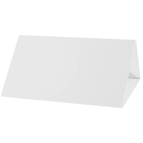 White Blank Tent Place Cards 4Pcs Foldable Erasable Table Name Card Blank Seat Tent for Classroom Office Seating Place Cards Place Cards for Table Setting