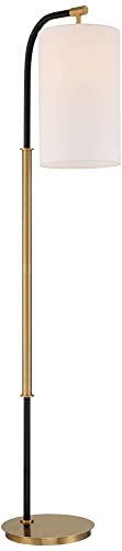 Sausalito 67" Tall Downbridge Black and Warm Gold Floor Lamp