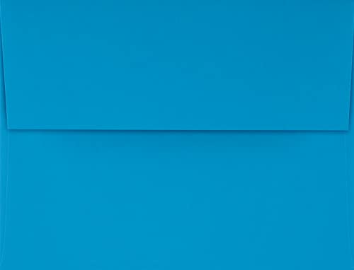 LUXPaper A4 Invitation Envelopes | Peel & Press | 4 1/4" x 6 1/4" | Pool Blue | 80lb. Text | 1,000 Qty