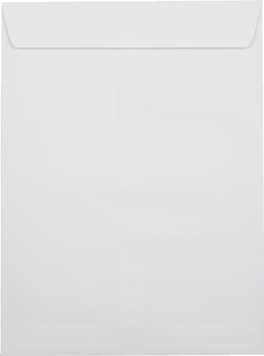 LUXPaper 9 x 12 Open End Window Envelopes | Peel & Press | White Linen | 80lb. Text | 250 Qty