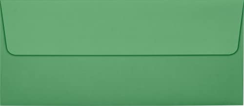 LUXPaper #10 Business Envelopes | Peel & Press | 4 1/8" x 9 1/2" | Holiday Green | 80lb. Text | 500 Qty