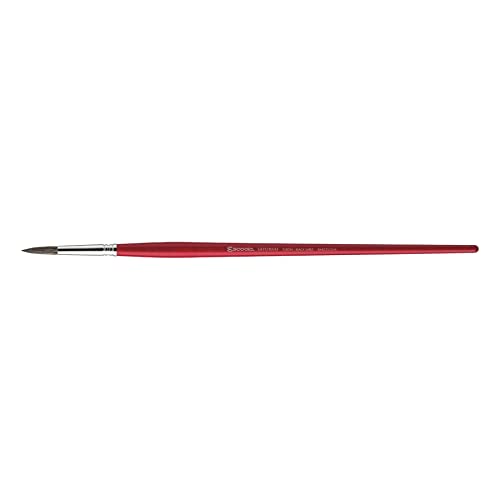 Escoda Saturno Series 3825 Artist Oil and Acrylic Paint Brush, Black Sable, Round, Size 16