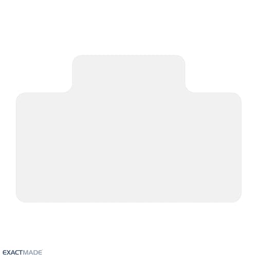 Exactmade - Clear Chair Mat for Hard Floors, USA Made, Smooth, 47 x 72 Inch, with Lip, 2mm Thick Ultra Clear Vinyl, Office Chair Pad for Hard Floor, Plastic Floor Protector for Office Chair