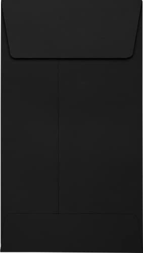 LUXPaper #5 1/2 Coin Envelopes | Peel & Press | 3 1/8" x 5 1/2" | Midnight Black | 80lb. Text | 500 Qty