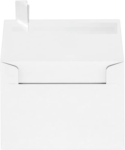 LUXPaper 4Bar A1 Invitation Envelopes | Peel & Press | 3 5/8" x 5 1/8" | White | 80lb. Text | 100% Recycled | 1,000 Qty